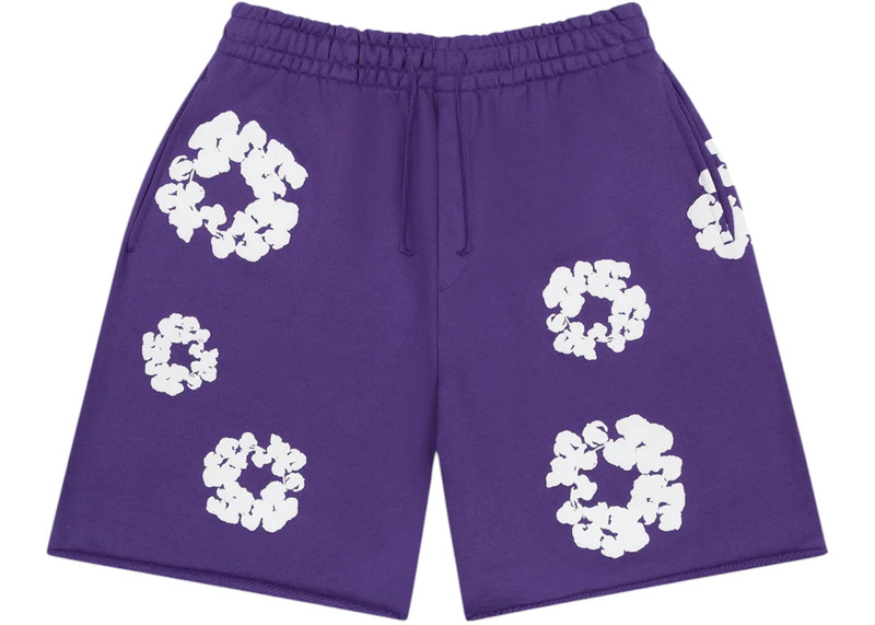 Denim Tears Cotton Wreath Sweatshorts Purple 1