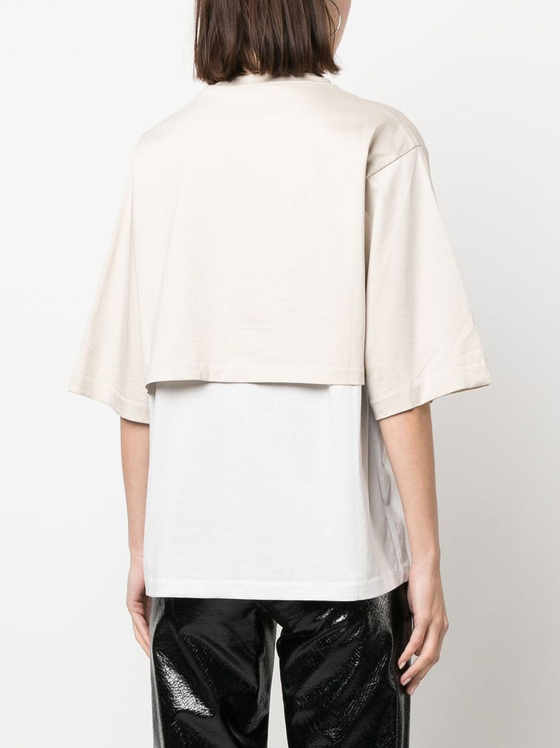 crew neck short-sleeved layered T-shirt 4