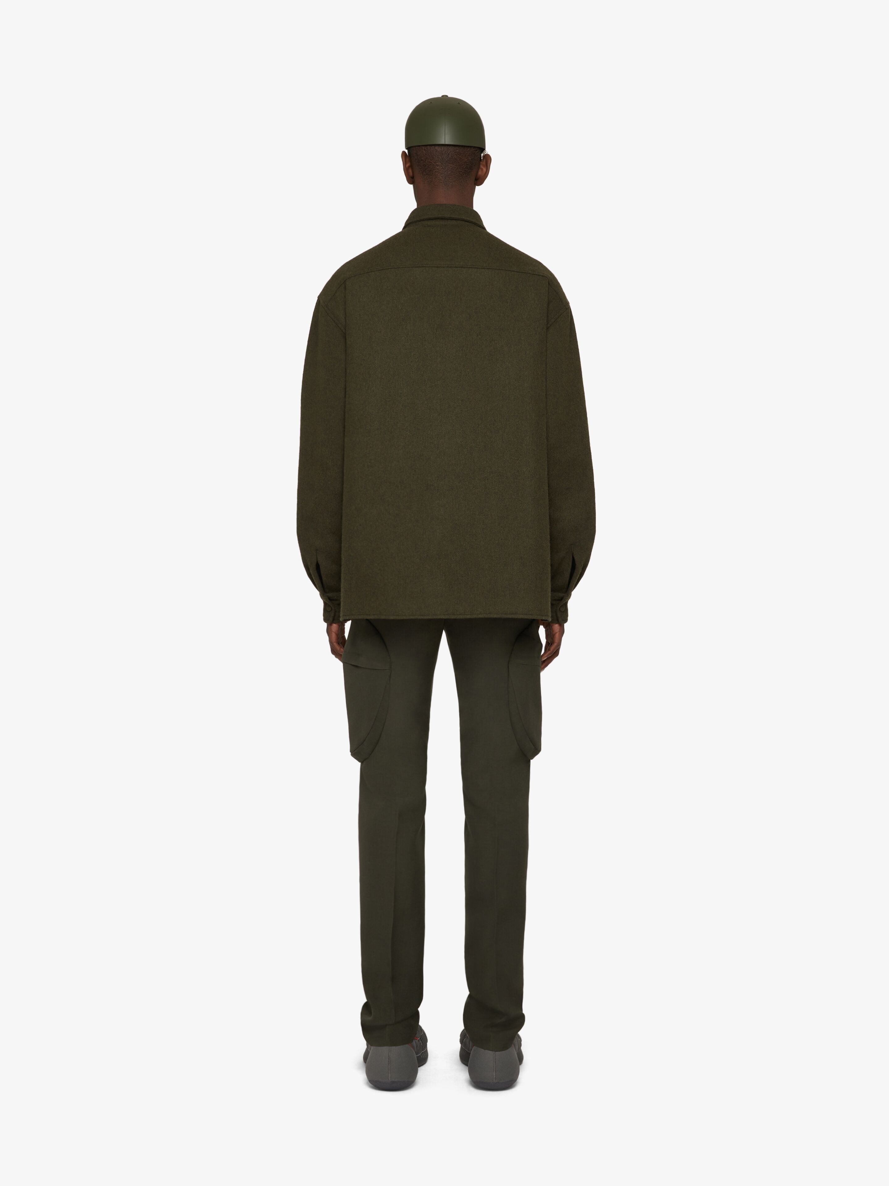 OVERSHIRT IN EMBROIDERED MILITARY FLANNEL - 4