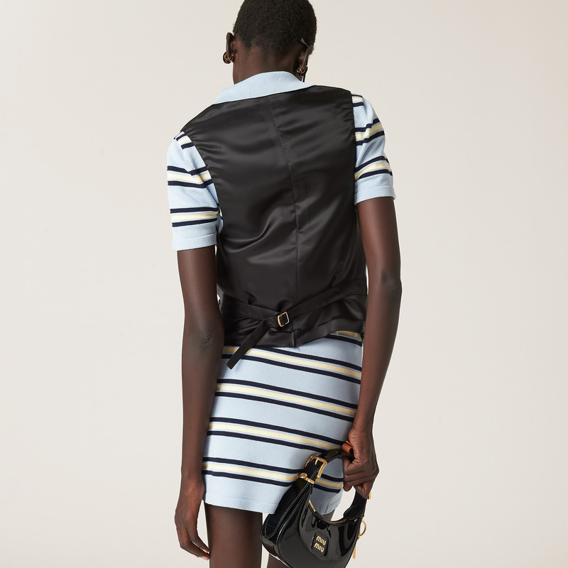 Miu Miu Single-breasted grisaille vest outlook