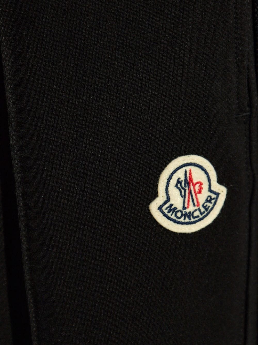 logo-patch virgin wool track pants - 5