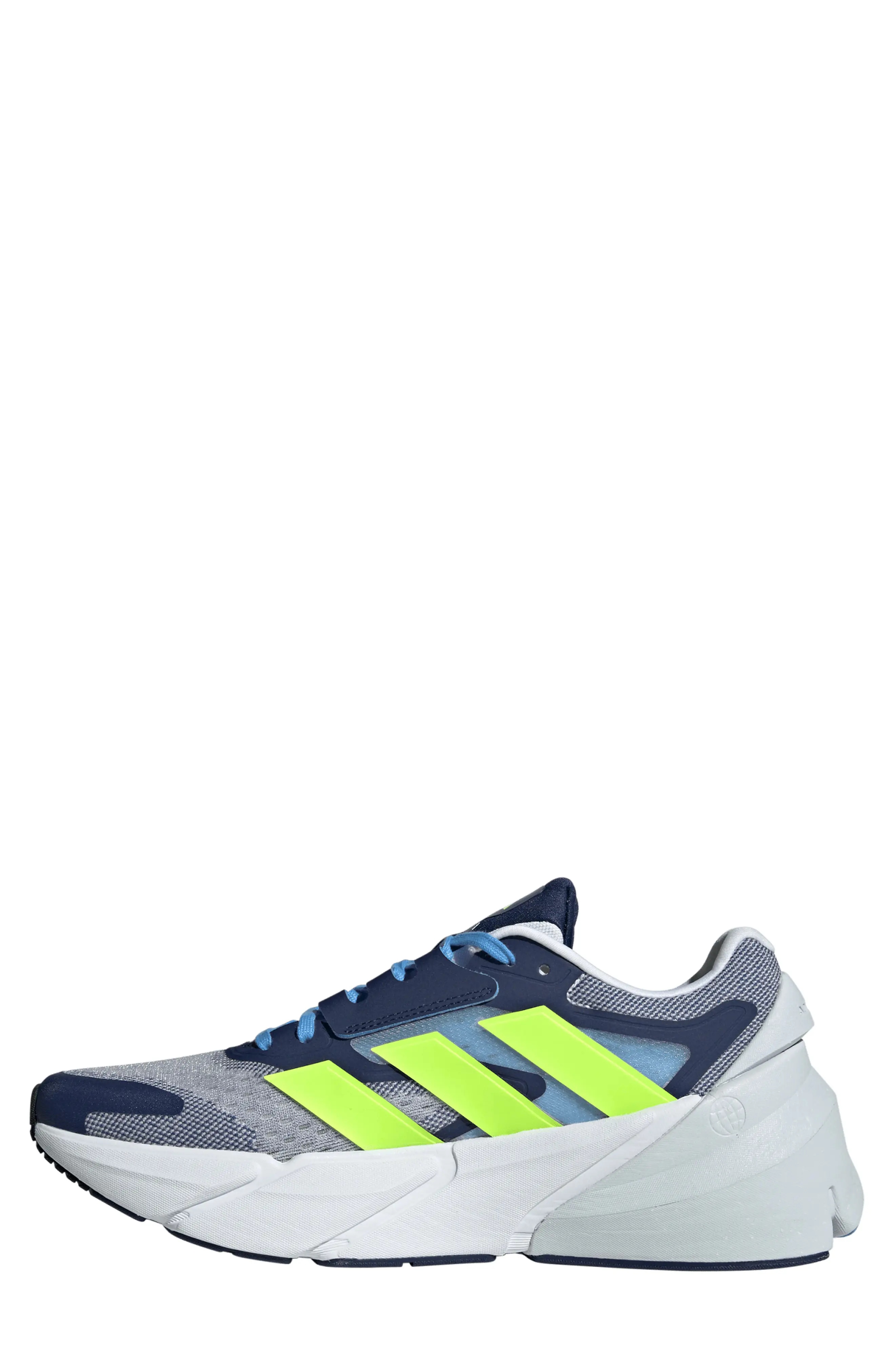 Adistar 2.0 Running Shoe in White/Lucid Lemon/Dark Blue - 6