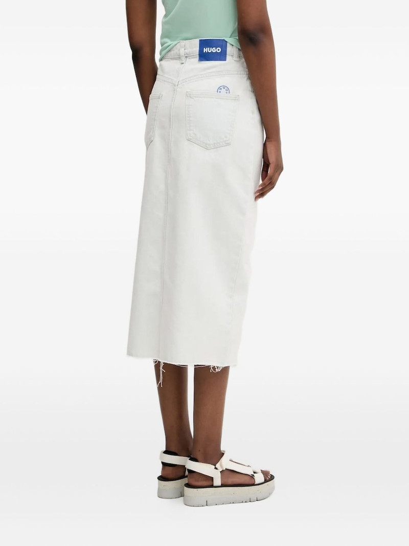 HUGO front-slit denim skirt outlook