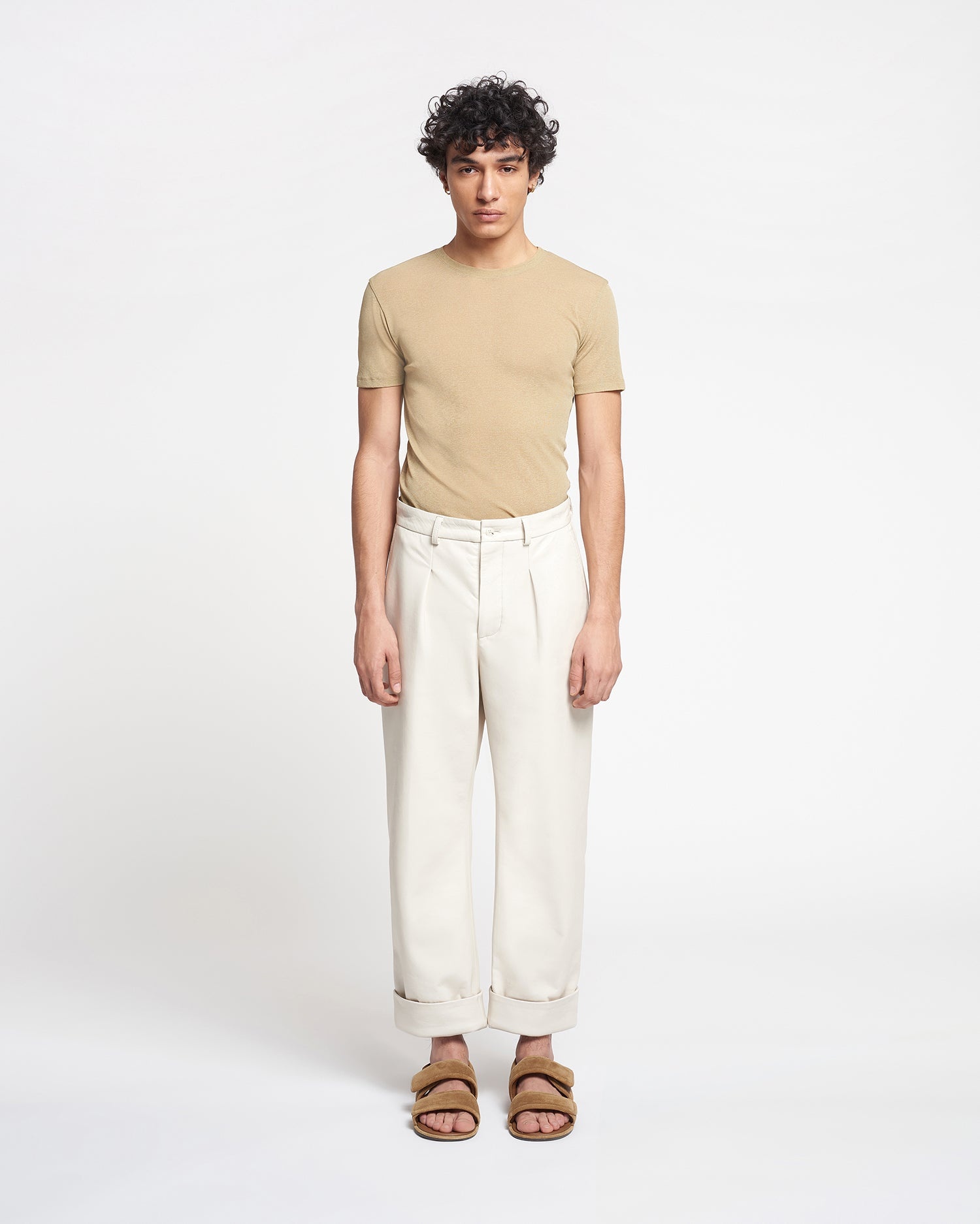 Regenerated Leather Tapered Pants - 3