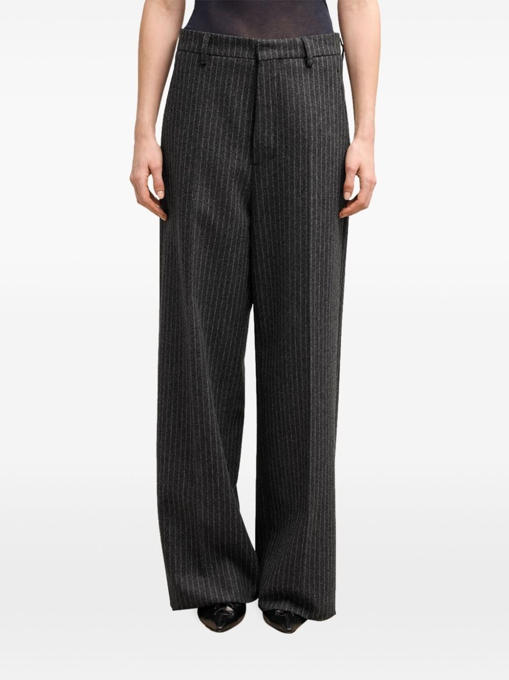 pinstripe tailored trousers - 5
