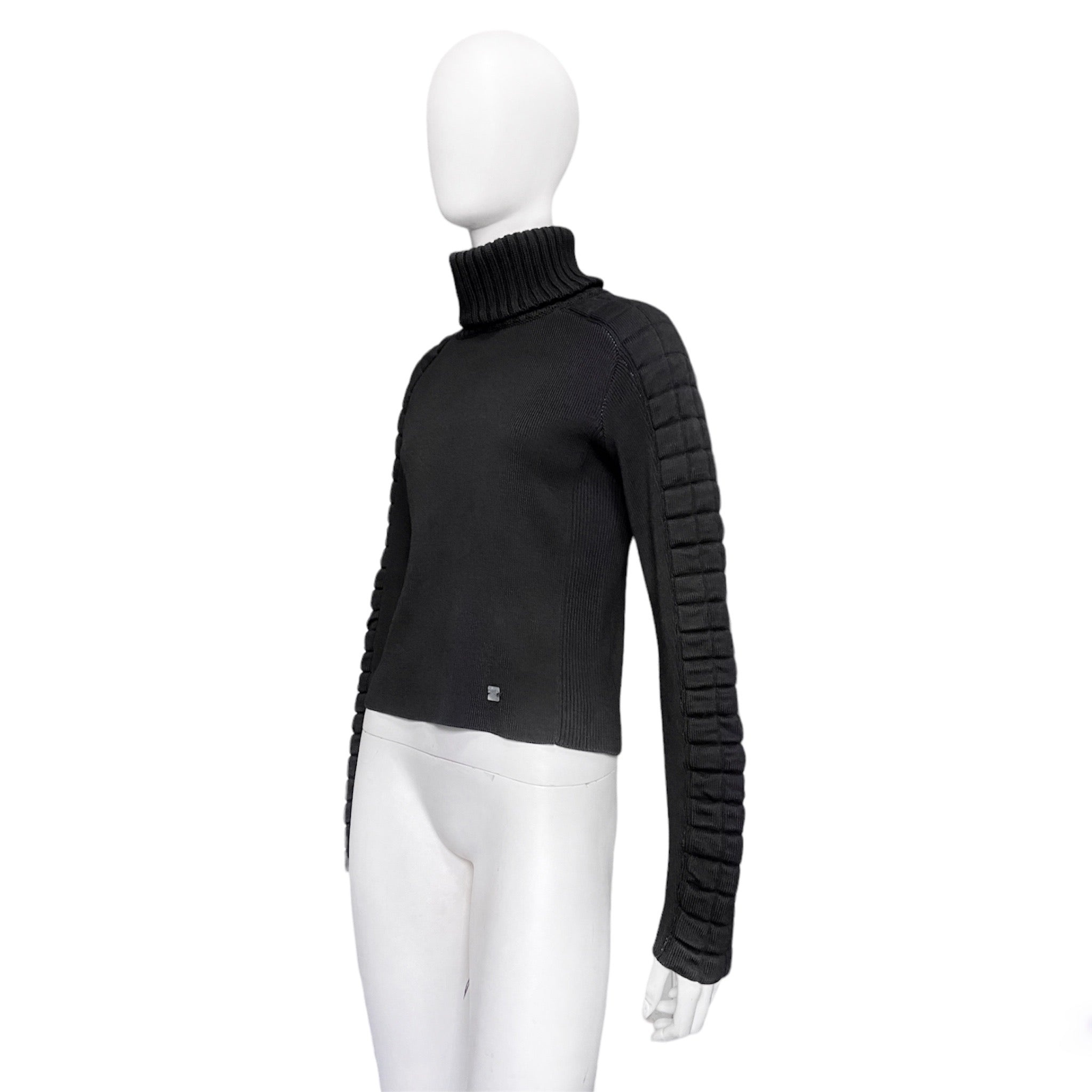 Chanel fall 2000 karl padded knit cropped sweater 38 - 4
