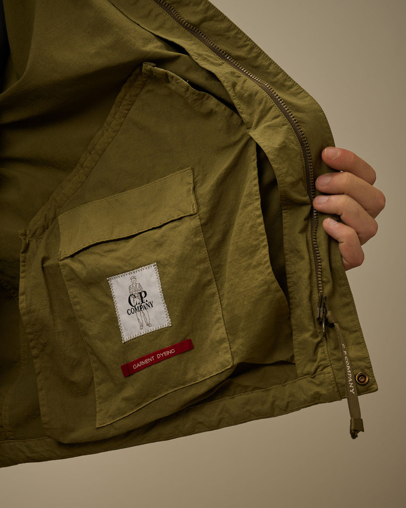 Diagonal Flatt Nylon Zipped Overshirt 7