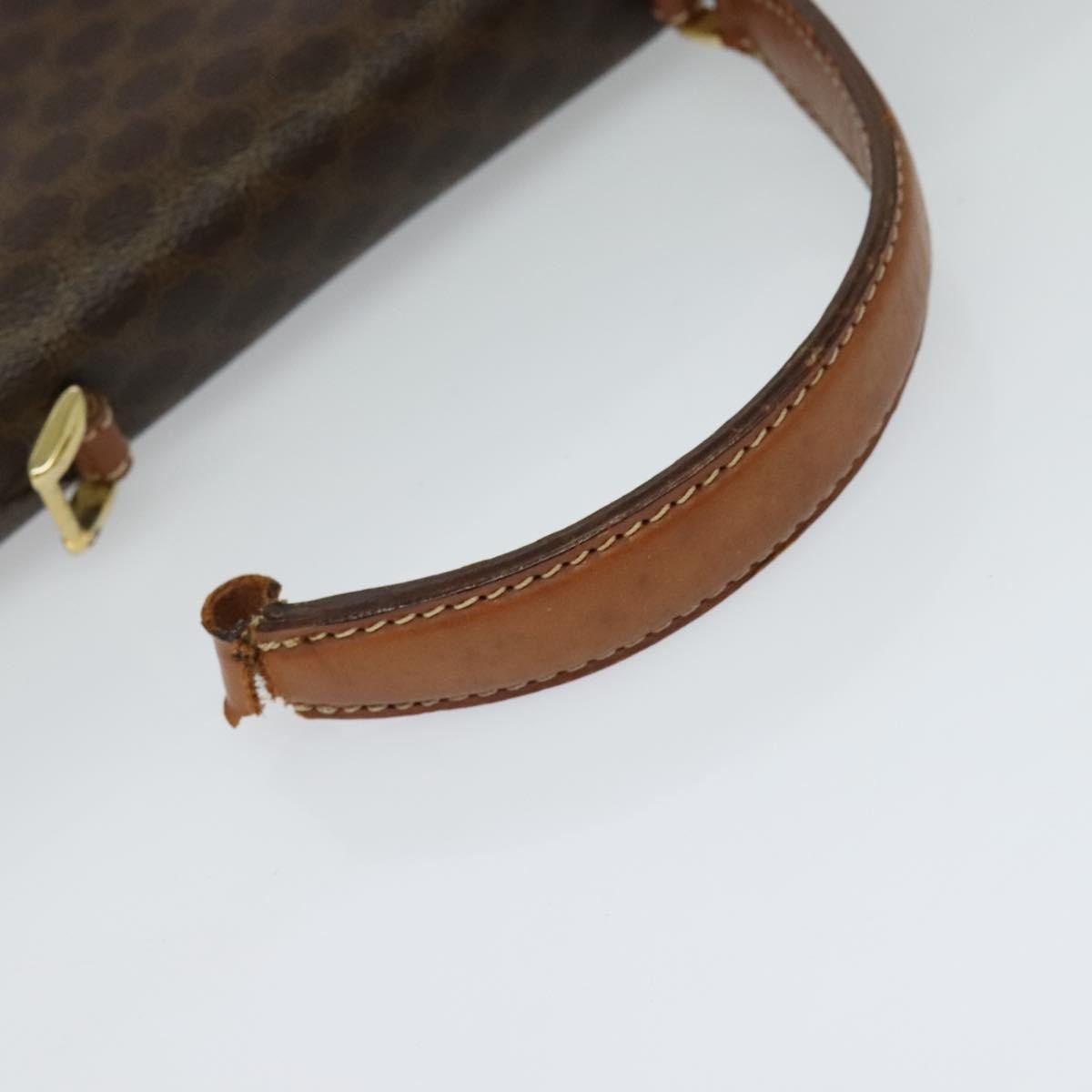 CELINE Macadam Canvas Business Bag Pvc Leather Brown Gold - 7