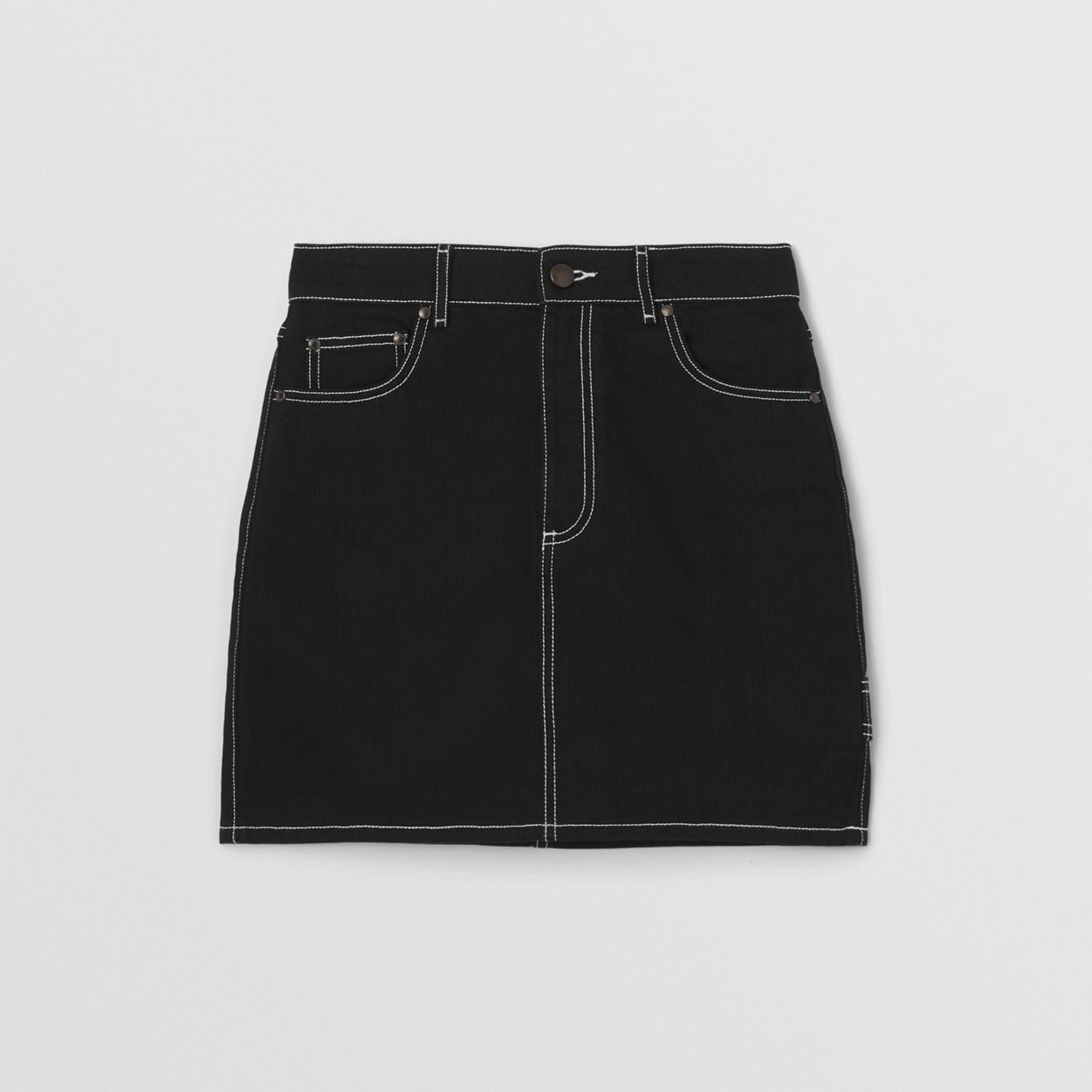 Logo Detail Japanese Raw Denim Skirt - 1