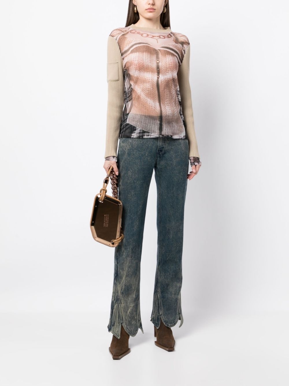 x Jean Paul Gaultier Trompe L'Oeil top - 2