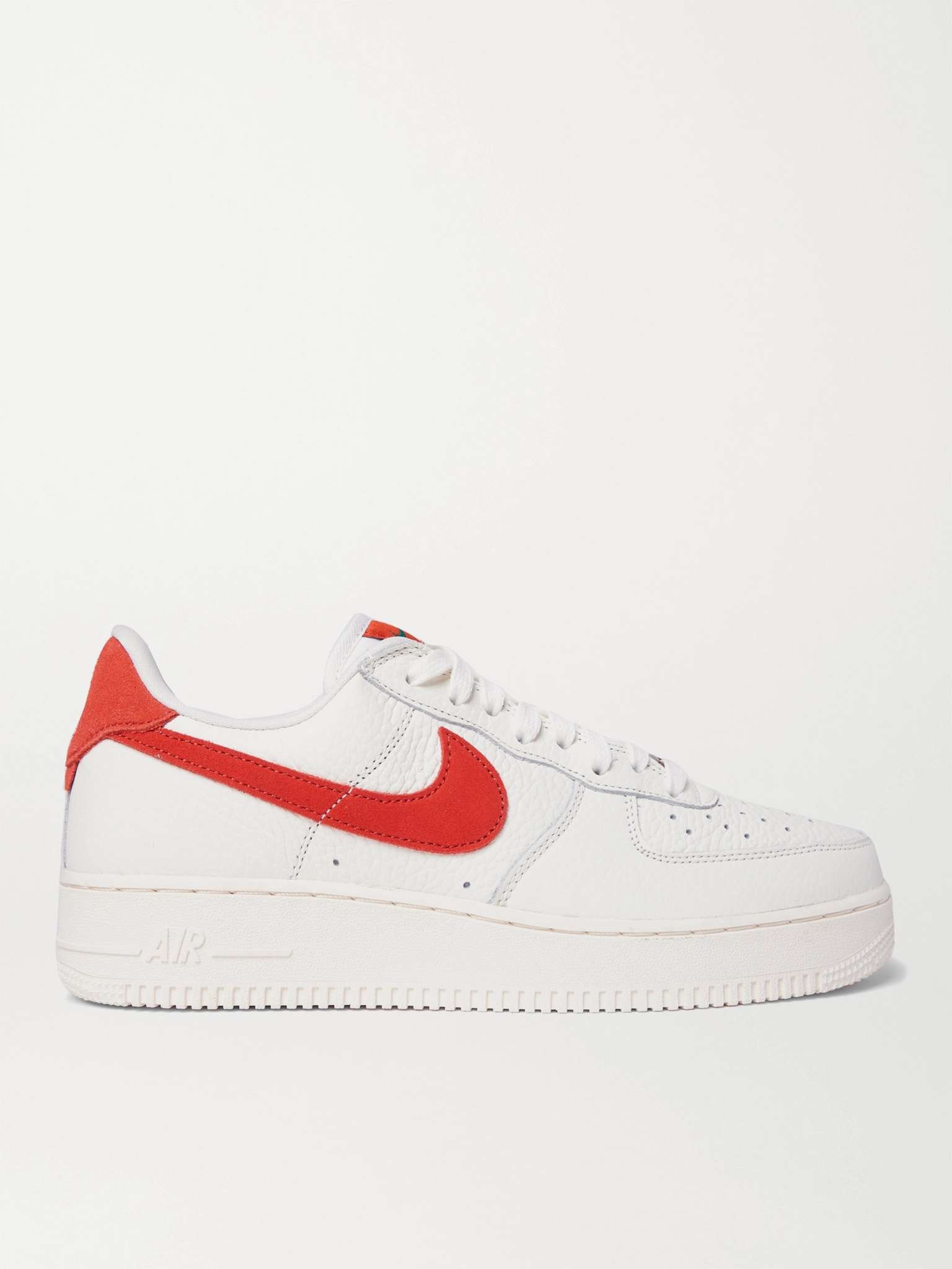 Air Force 1 07 Suede-Trimmed Leather Sneakers - 1