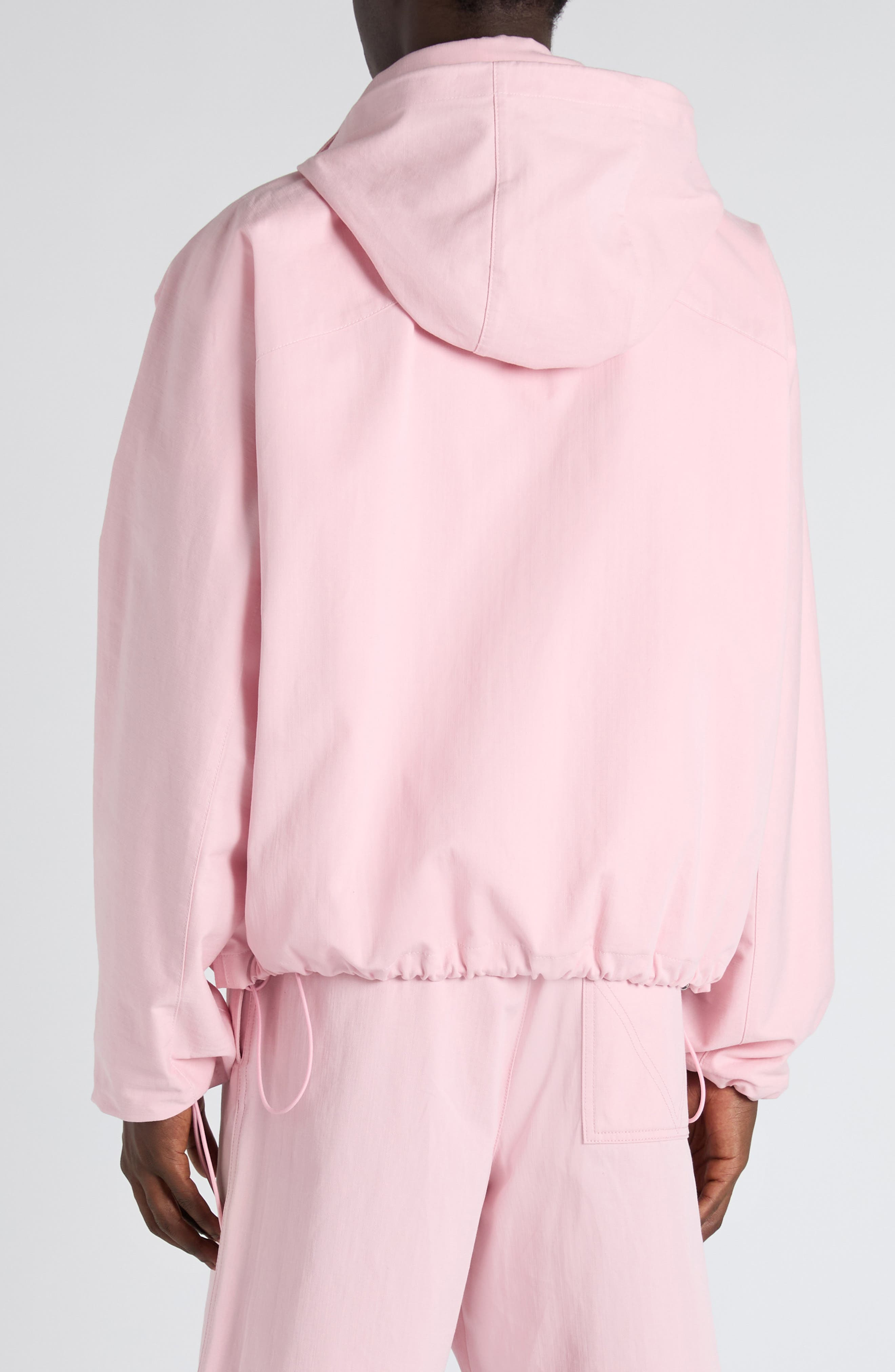 Bottega Veneta Cotton Twill Blouson Jacket with Packable Hood in Camelia at Nordstrom - 3