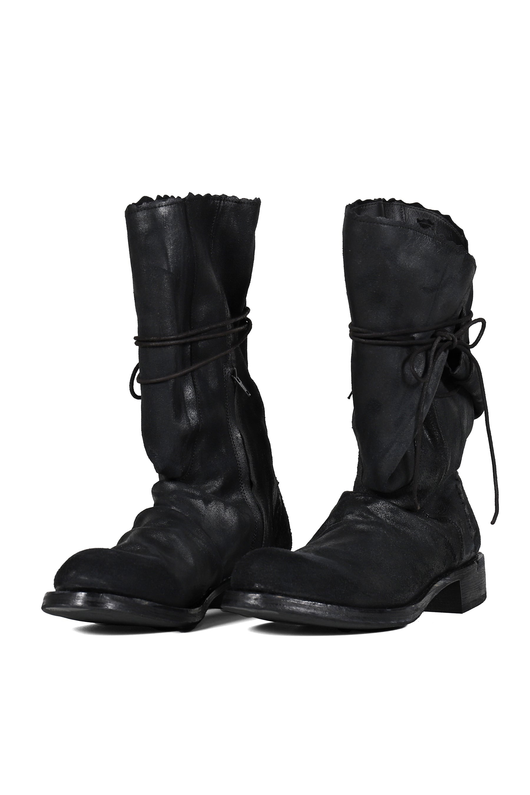 FLAP LACES BOOTS / BLK - 5
