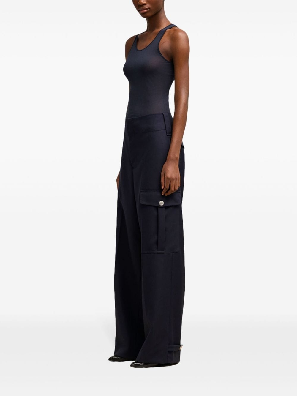 straight fit cargo trousers - 3