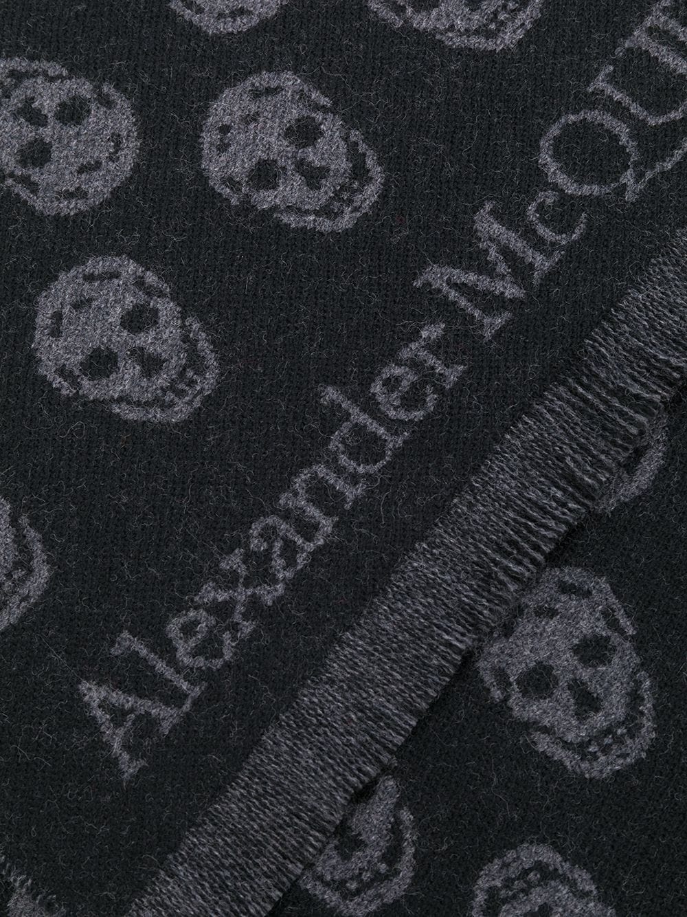 skull-jacquard scarf - 3