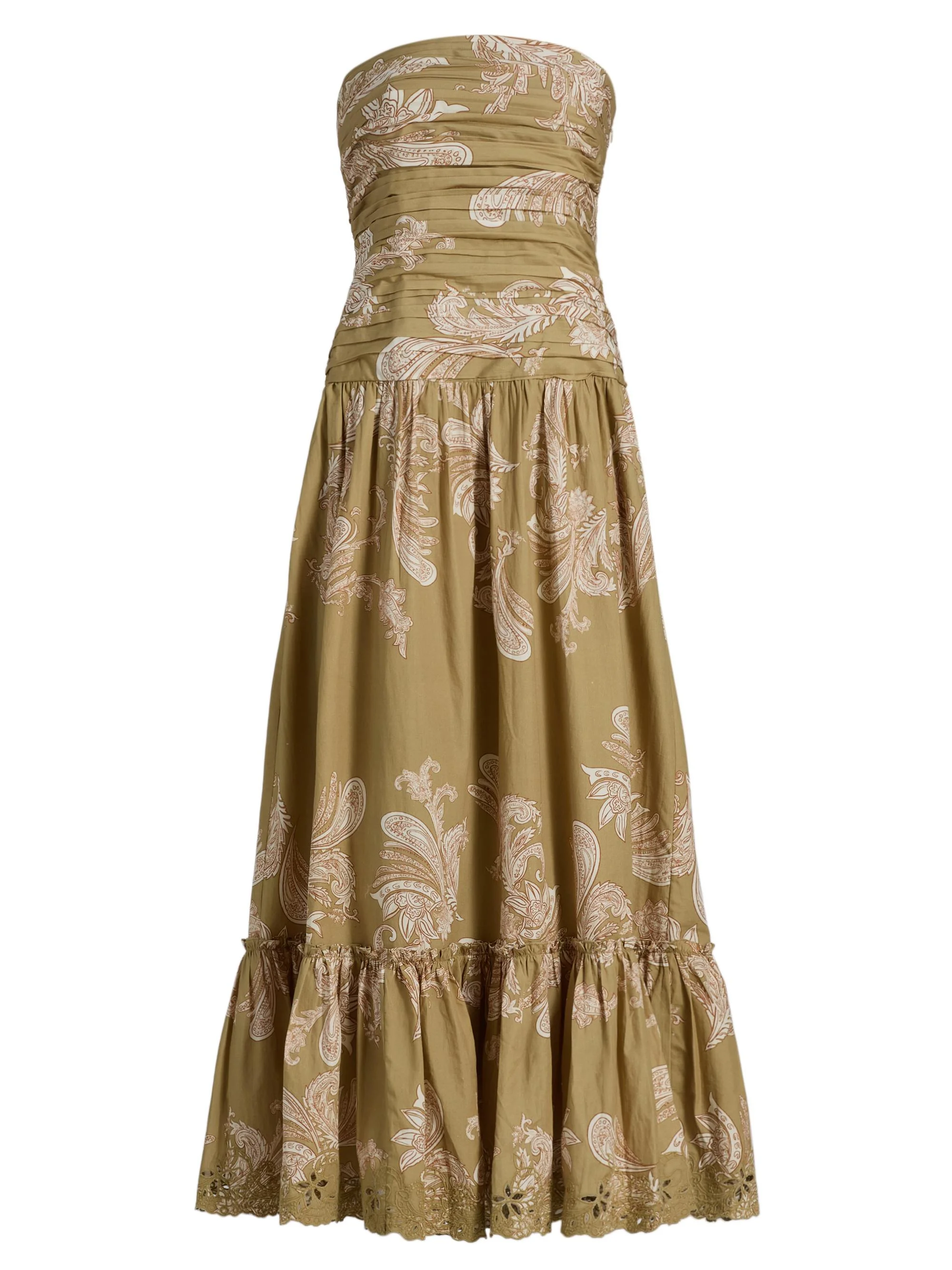 Women's Sakhi Paisley Bandeau A-Line Maxi Dress - Green - 1