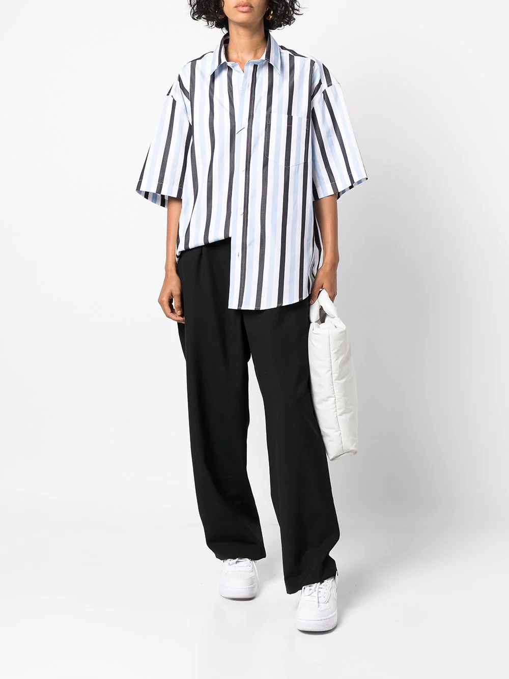 striped short-sleeved shirt - 3