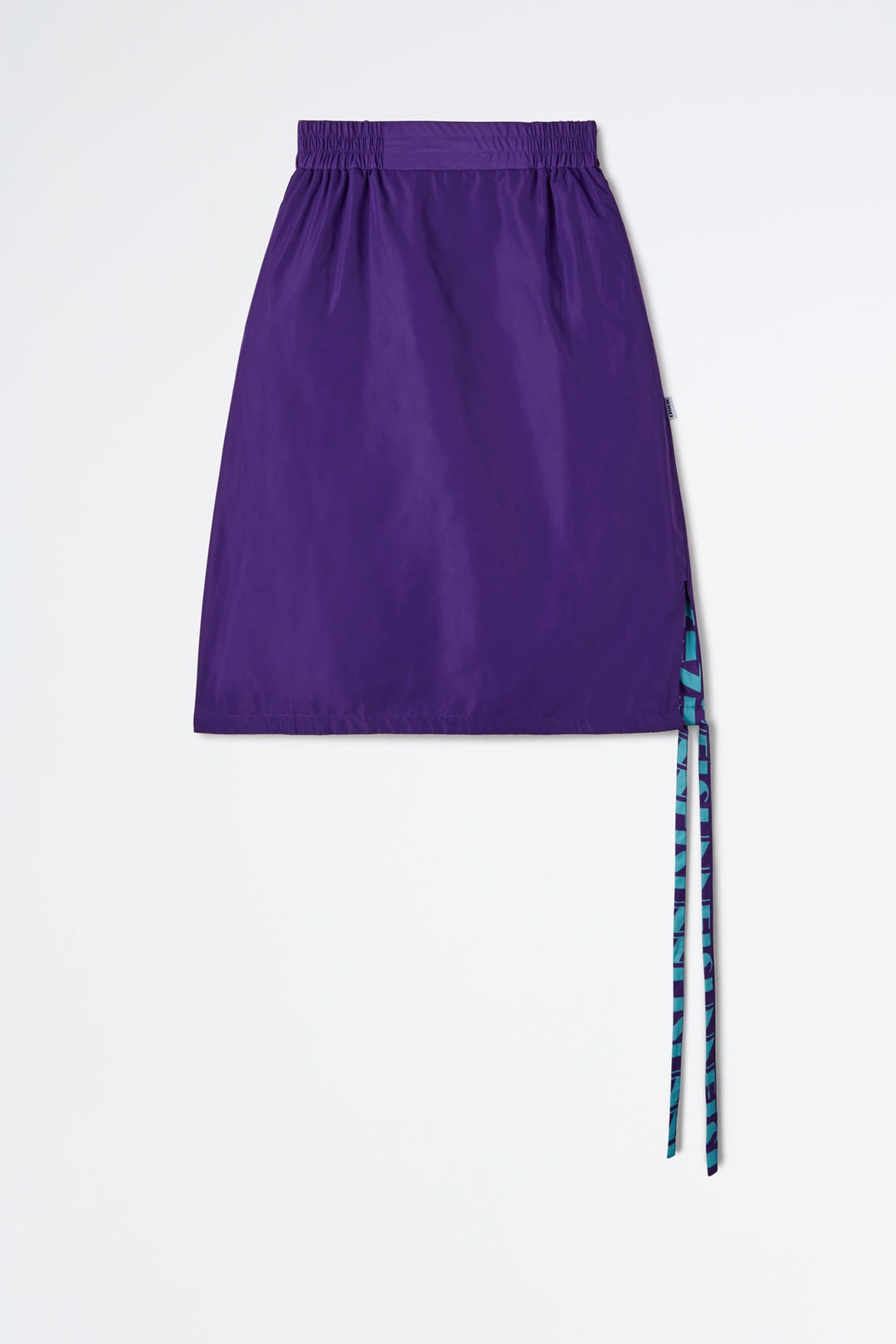 REVERSIBLE AZURE & PURPLE LOGO ELASTIC SKIRT - 4
