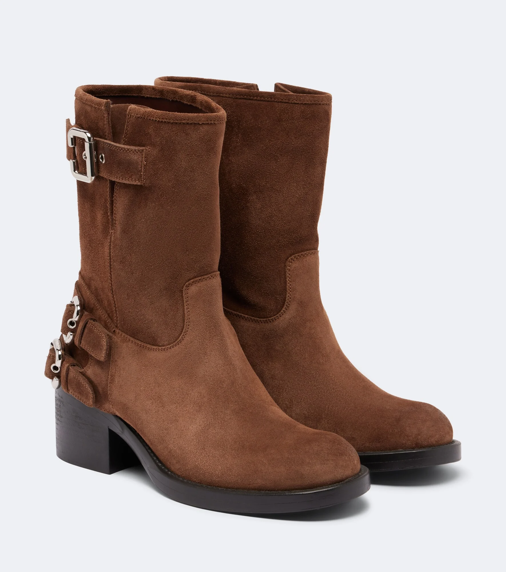 Dakota suede biker boots - 1
