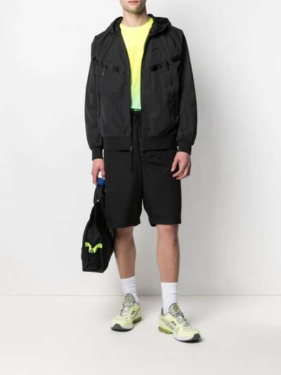 Nike embroidered-swoosh hooded jacket outlook