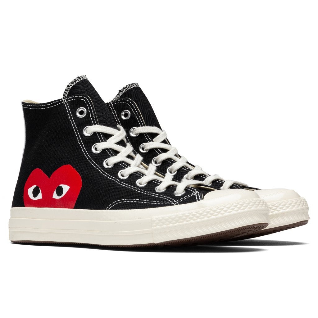 CONVERSE X COMME DES GARCONS PLAY ALL STAR CHUCK '70 HI - BLACK - 2