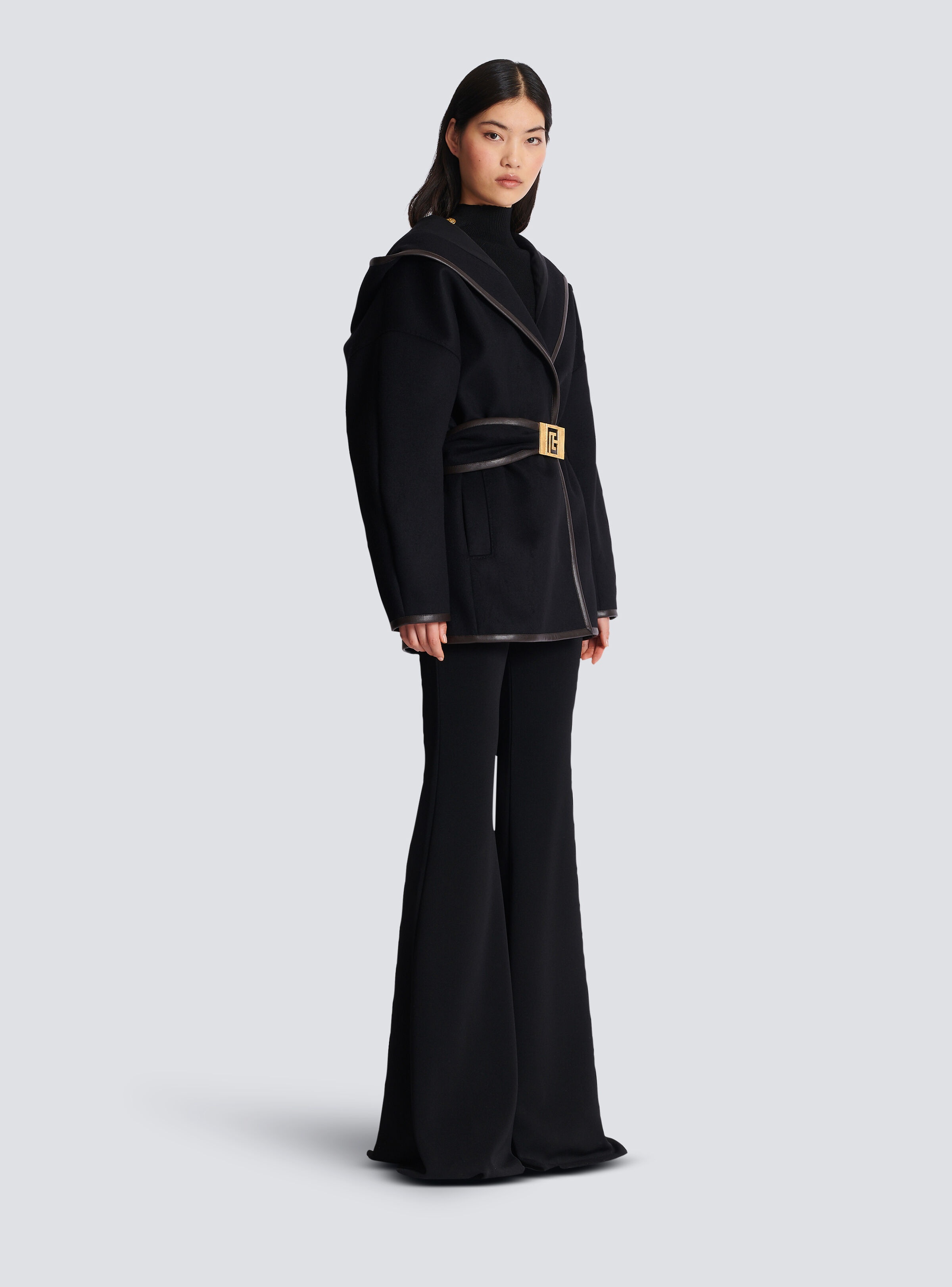 Belted wool coat - 3