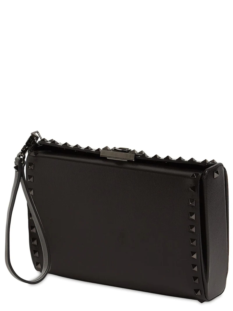 RUTHENIO STUDS LEATHER POUCH - 2
