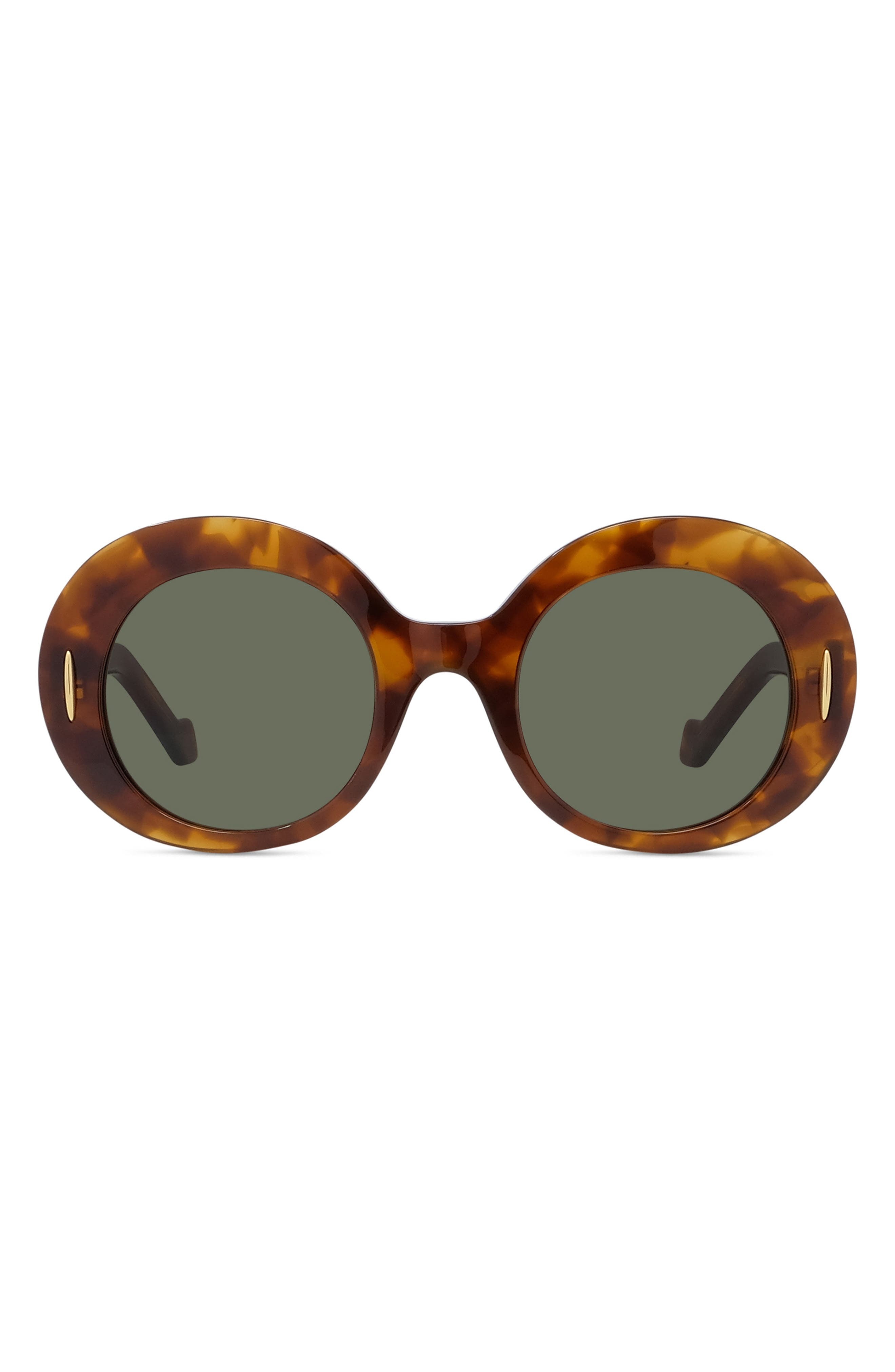 Loewe Anagram 50mm Oval Sunglasses in Blonde Havana /Green at Nordstrom - 1