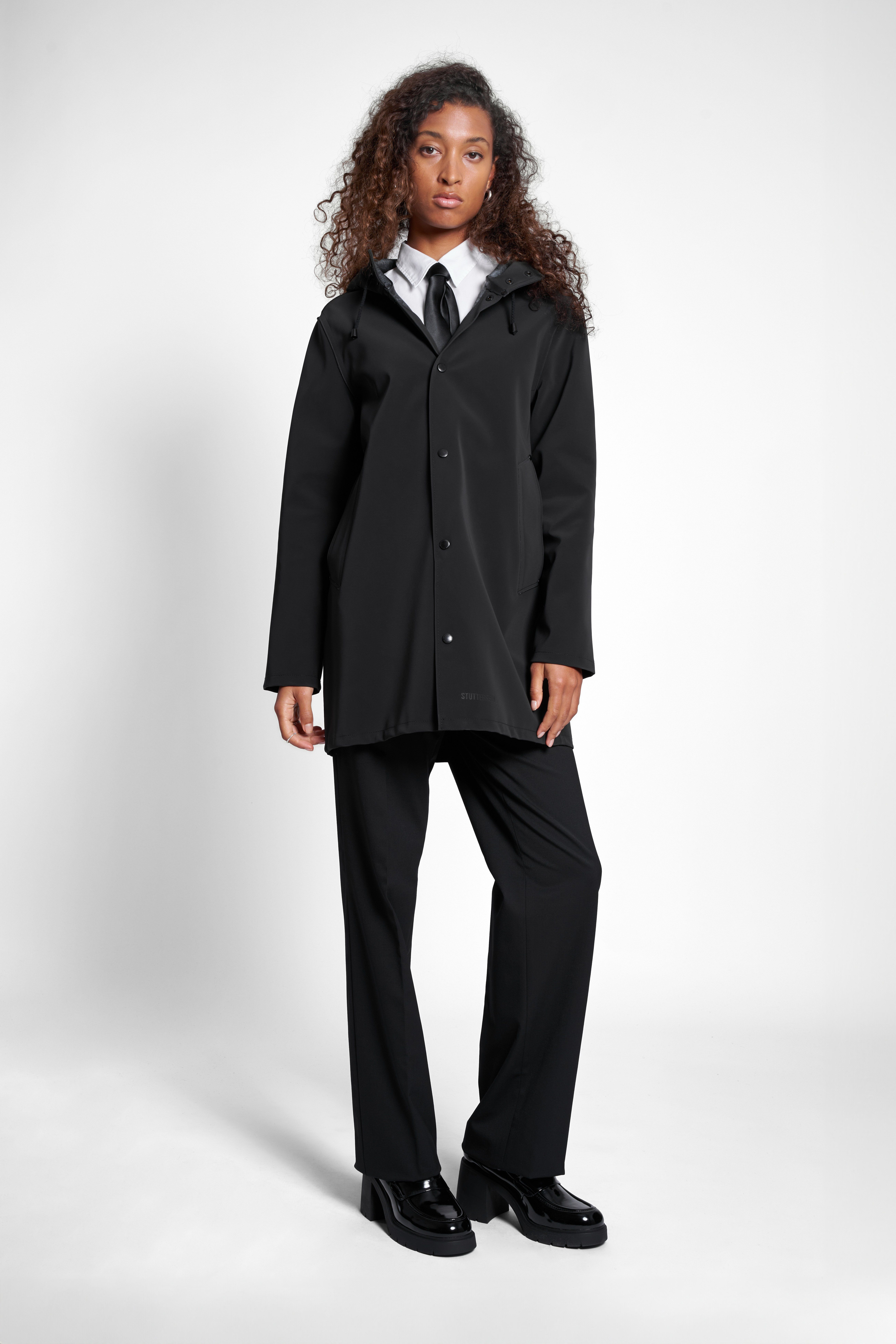 Stockholm Matte Raincoat Black - 3