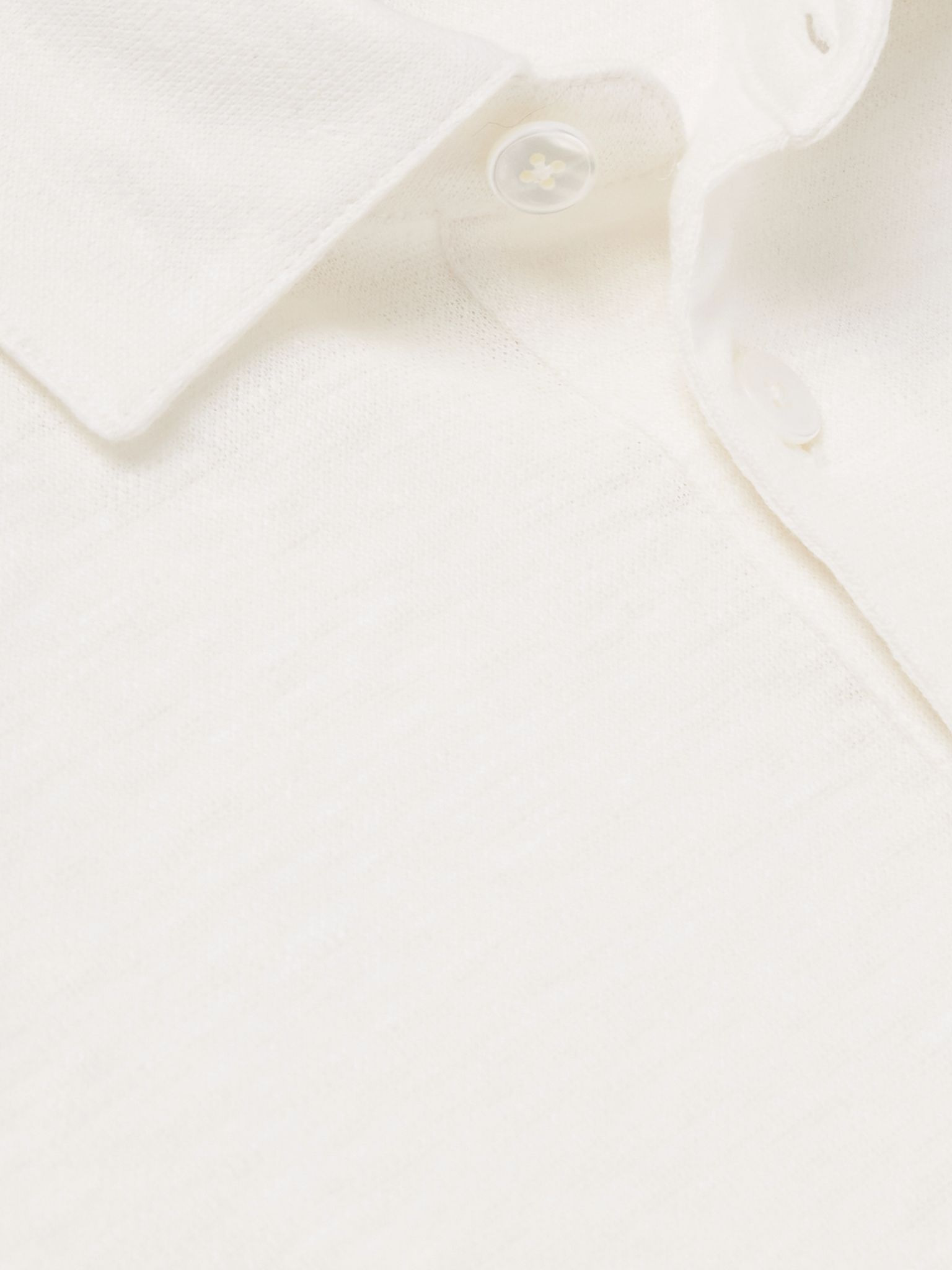 Oasi Linen Polo Shirt White - 4