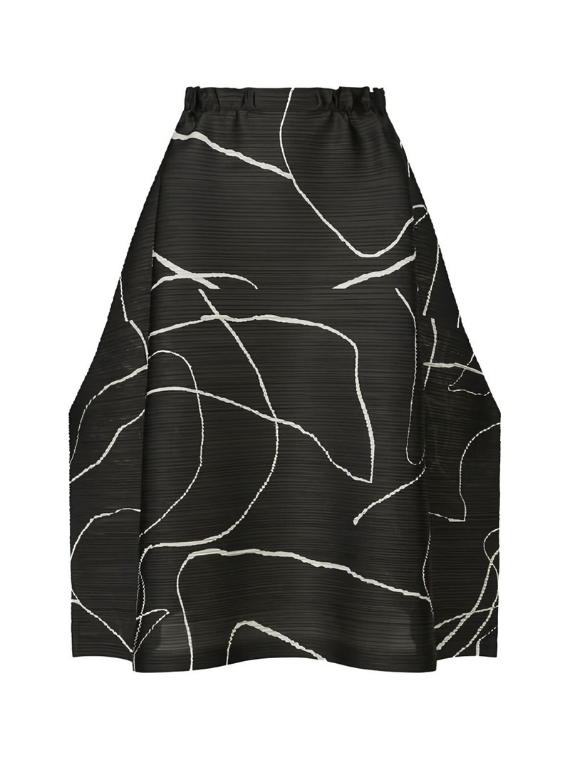 Pleats Please Issey Miyake Pause pleated midi skirt outlook