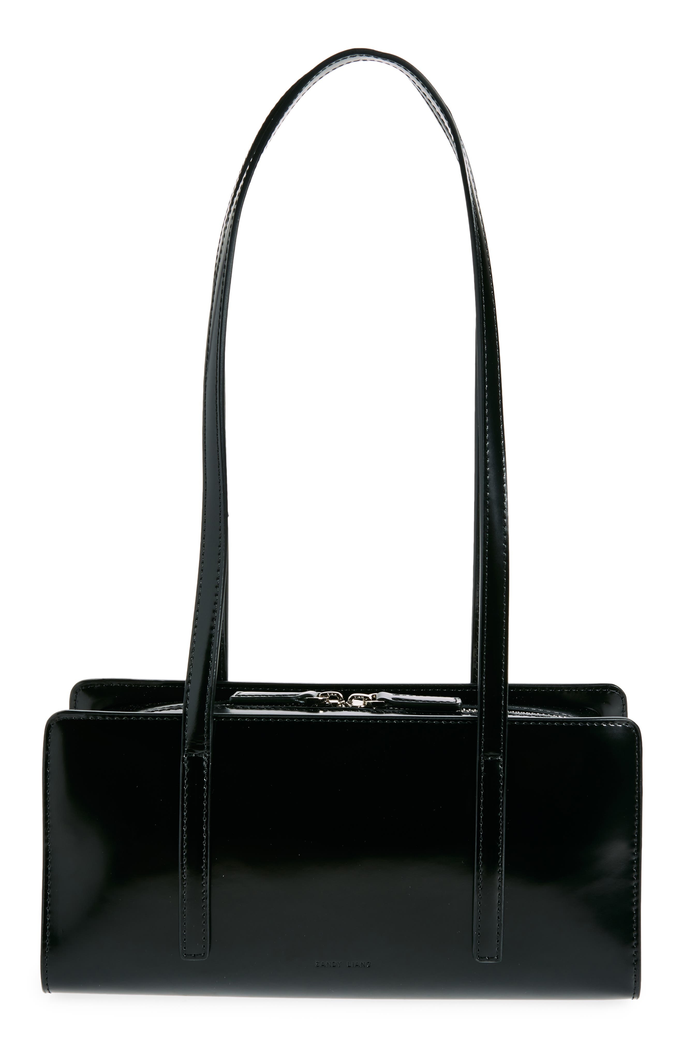 Sandy Liang Recital Patent Leather Shoulder Bag in Black at Nordstrom - 4