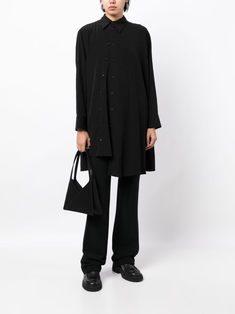 Yohji Yamamoto asymmetric decorative button-detail shirt outlook