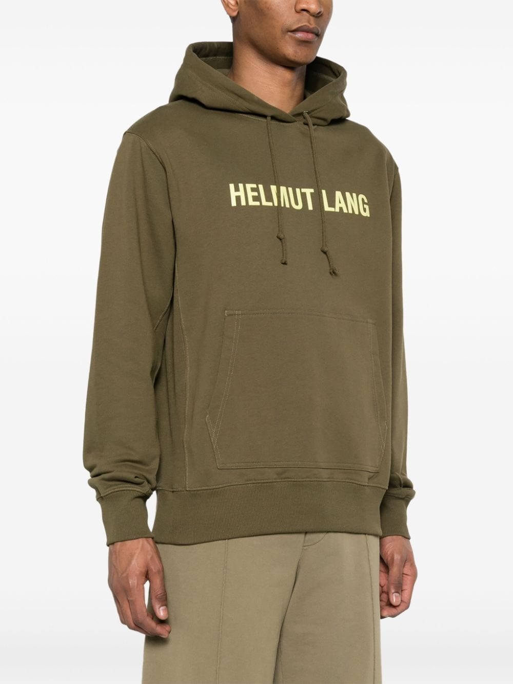 logo-print cotton hoodie - 3