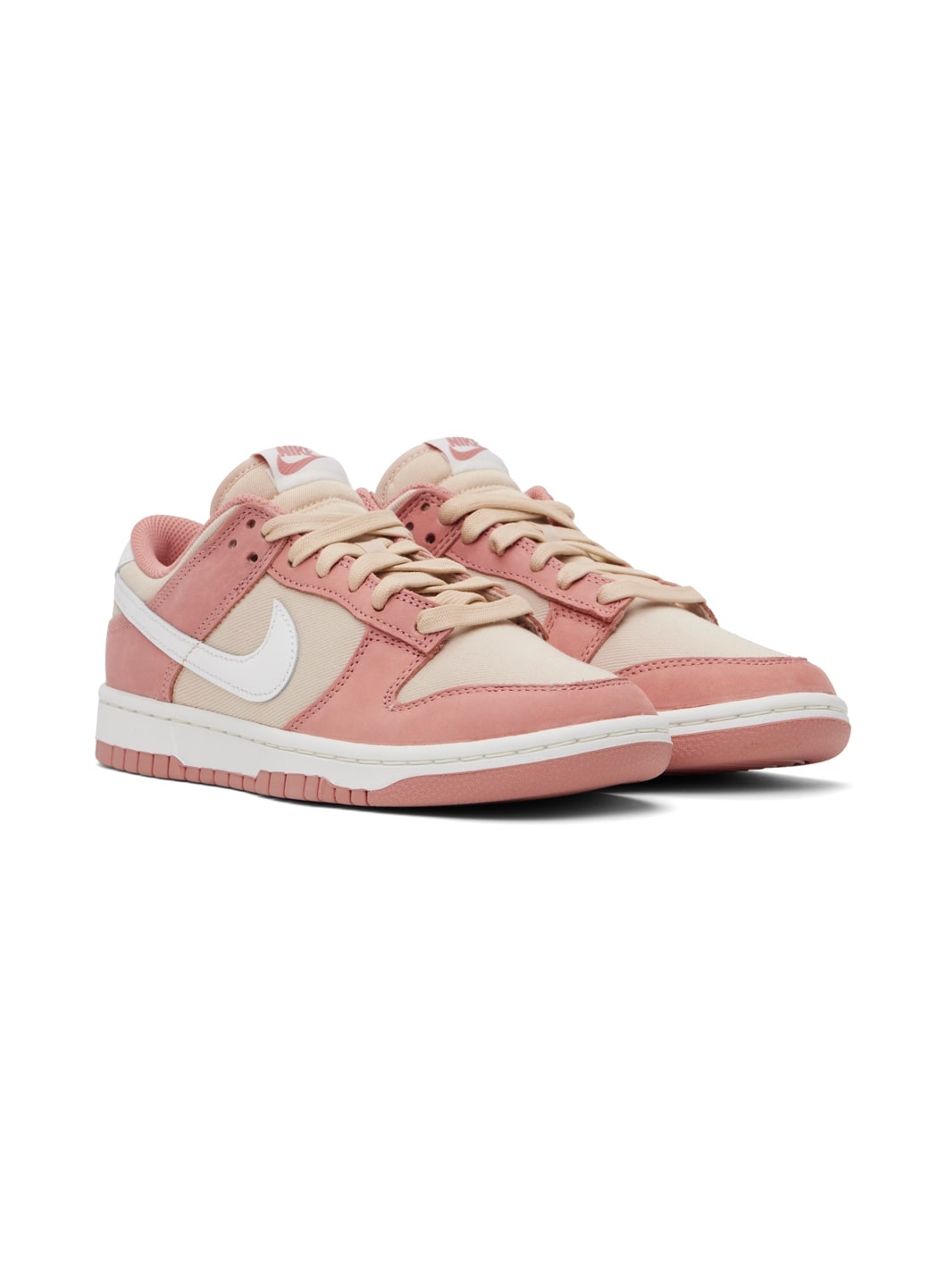 Beige & Pink Dunk Low Retro Premium Sneakers - 4