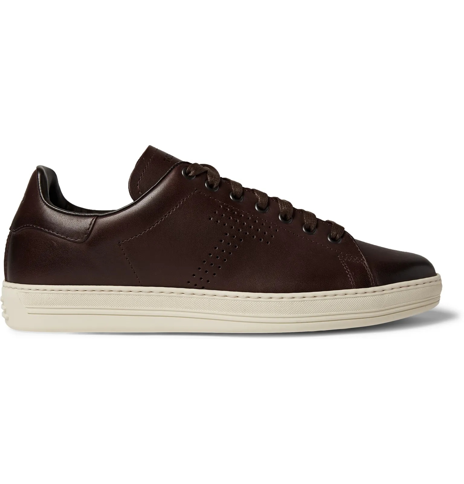 Warwick Burnished-Leather Sneakers - 1