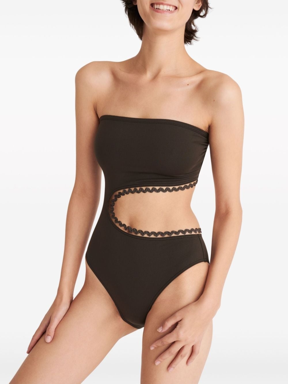 Dancing one-piece bustier swimsuit - 6