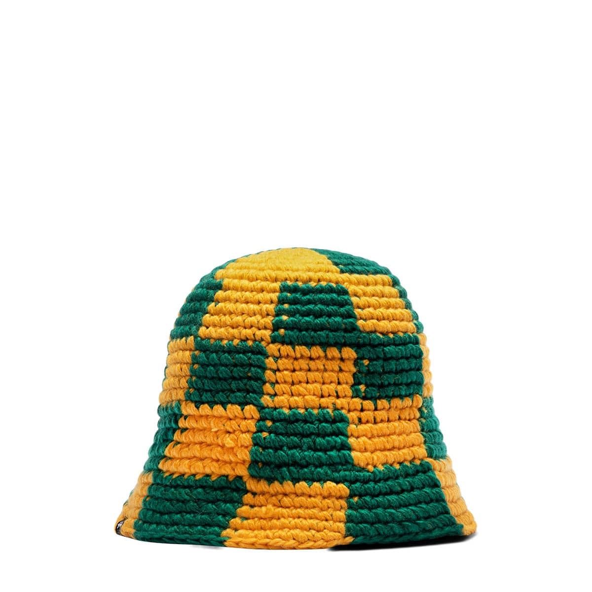 CHECKER KNIT BUCKET HAT - 3