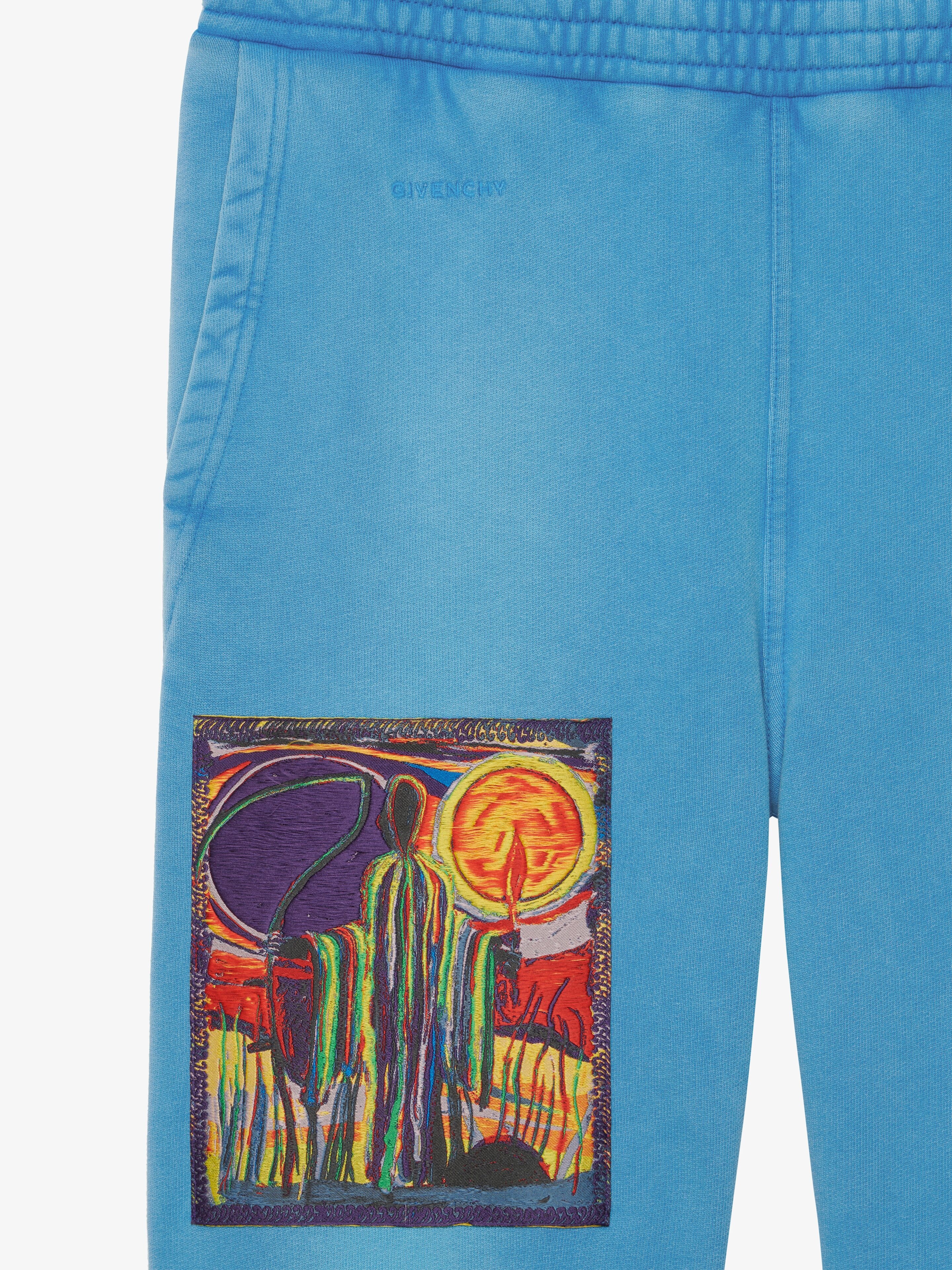 SLIM FIT JOGGER PANTS IN FELPA WITH REAPER EMBROIDERED PATCH - 6