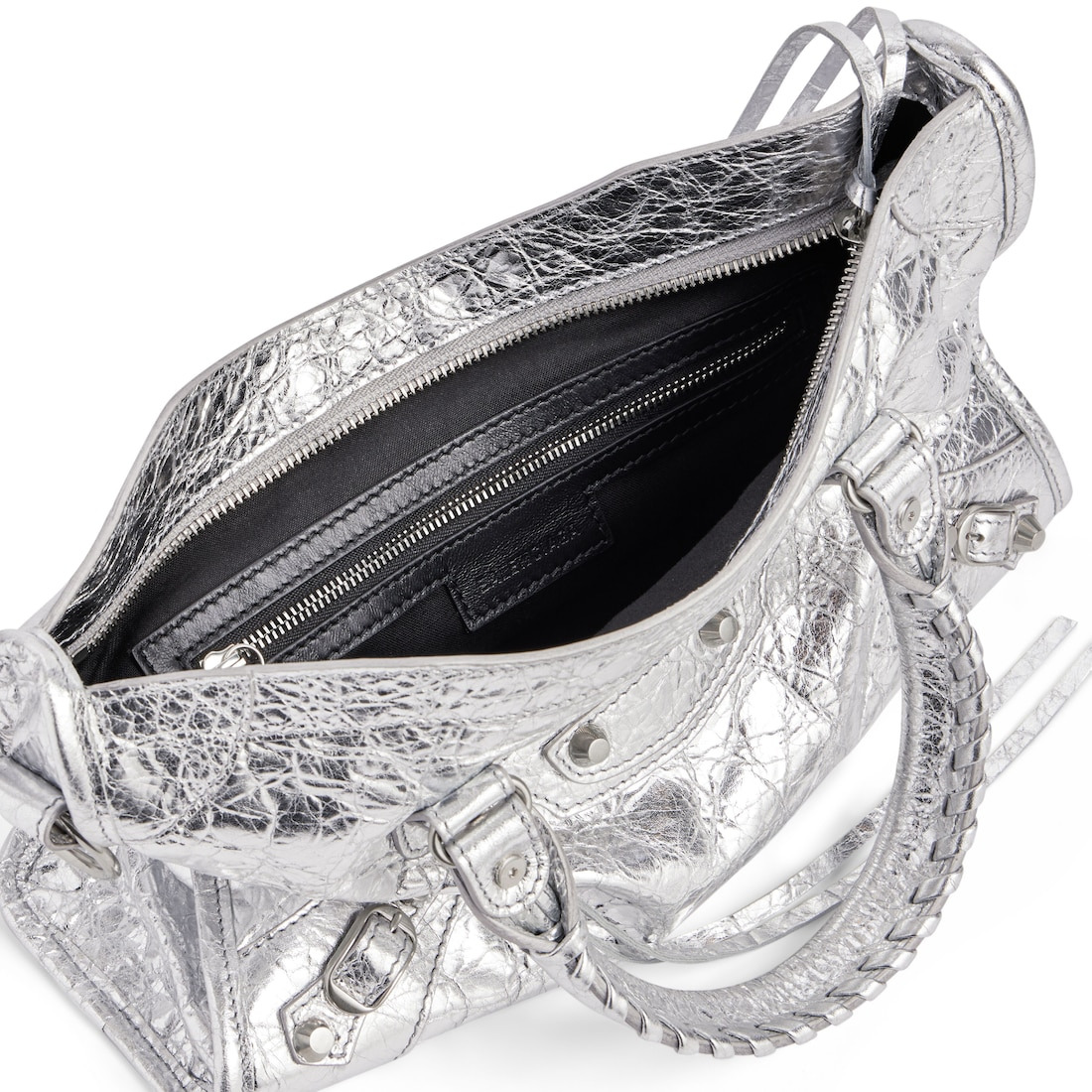Women's Le City Small Bag Metallized in Silver - 5