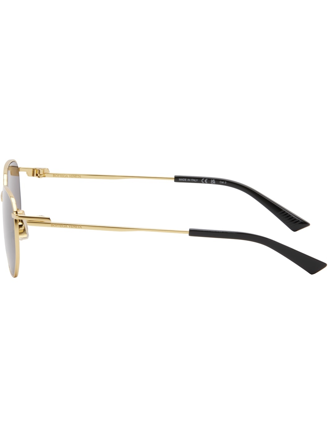 Gold Split Metal Sunglasses - 3