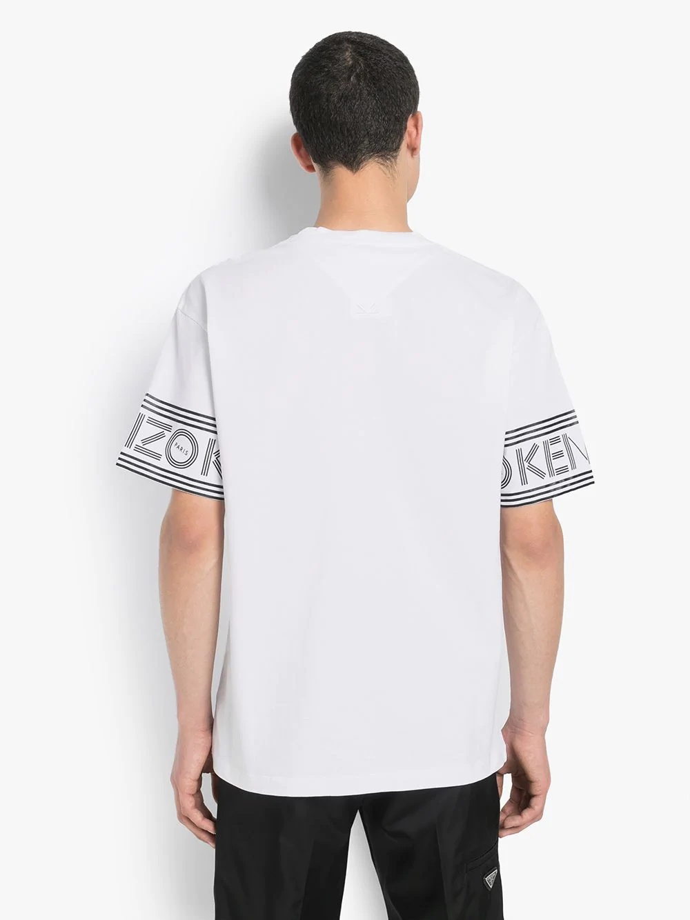 logo print sleeve T-shirt - 3