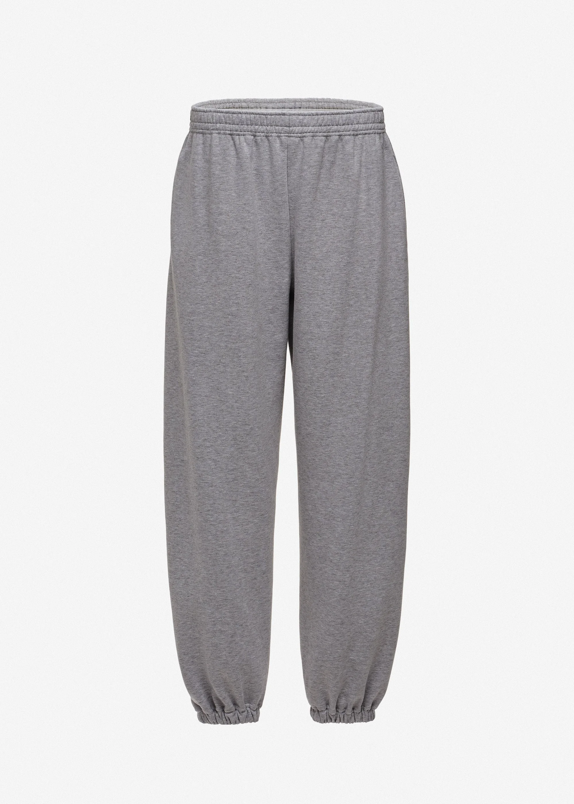 Drawstring cotton sweatpants in grey - 1