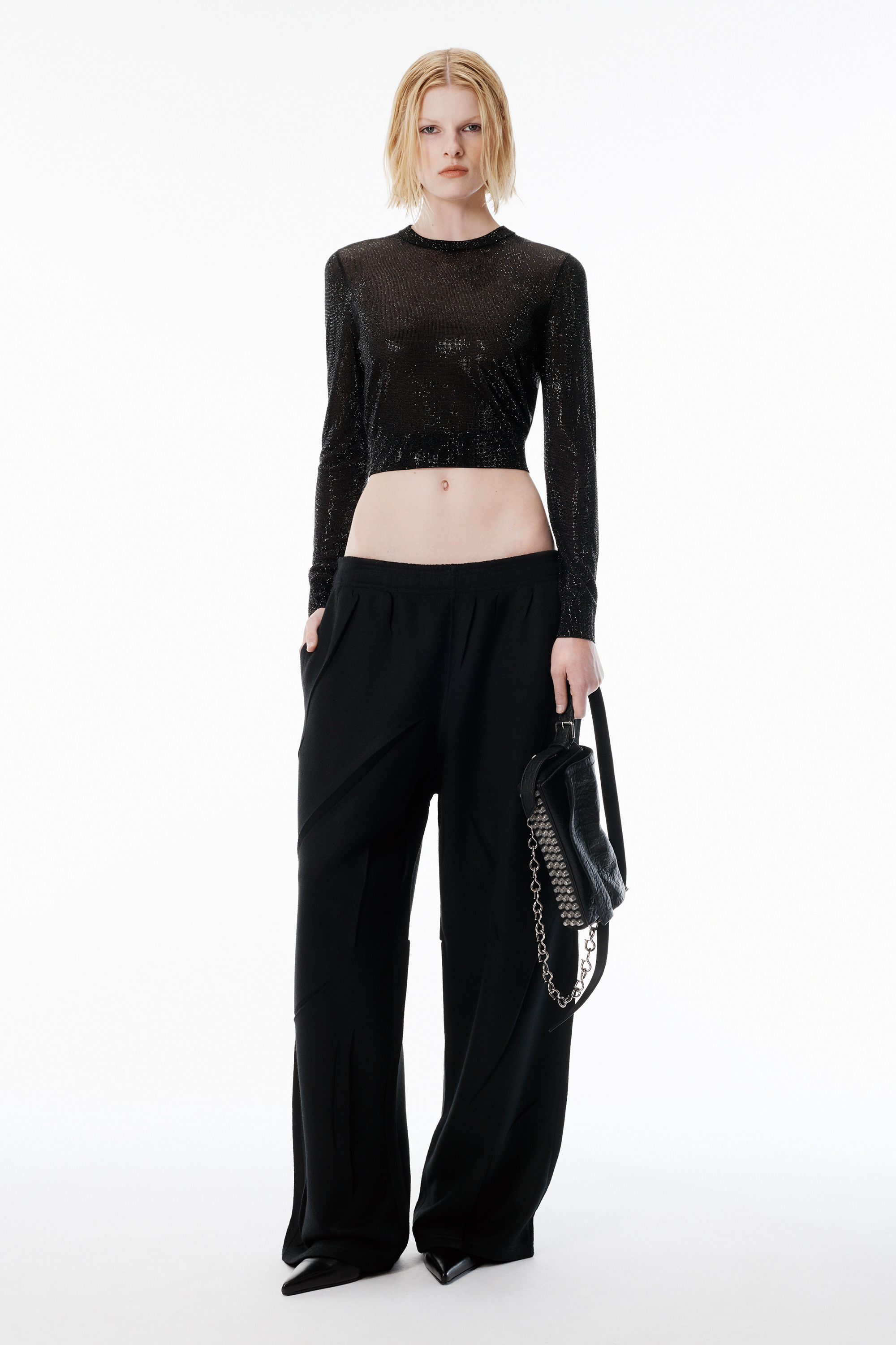 Black Crystal Hotfix Pullover - 4
