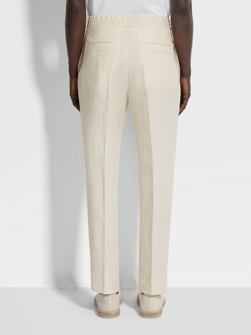 WHITE OASI LINO PANTS 6