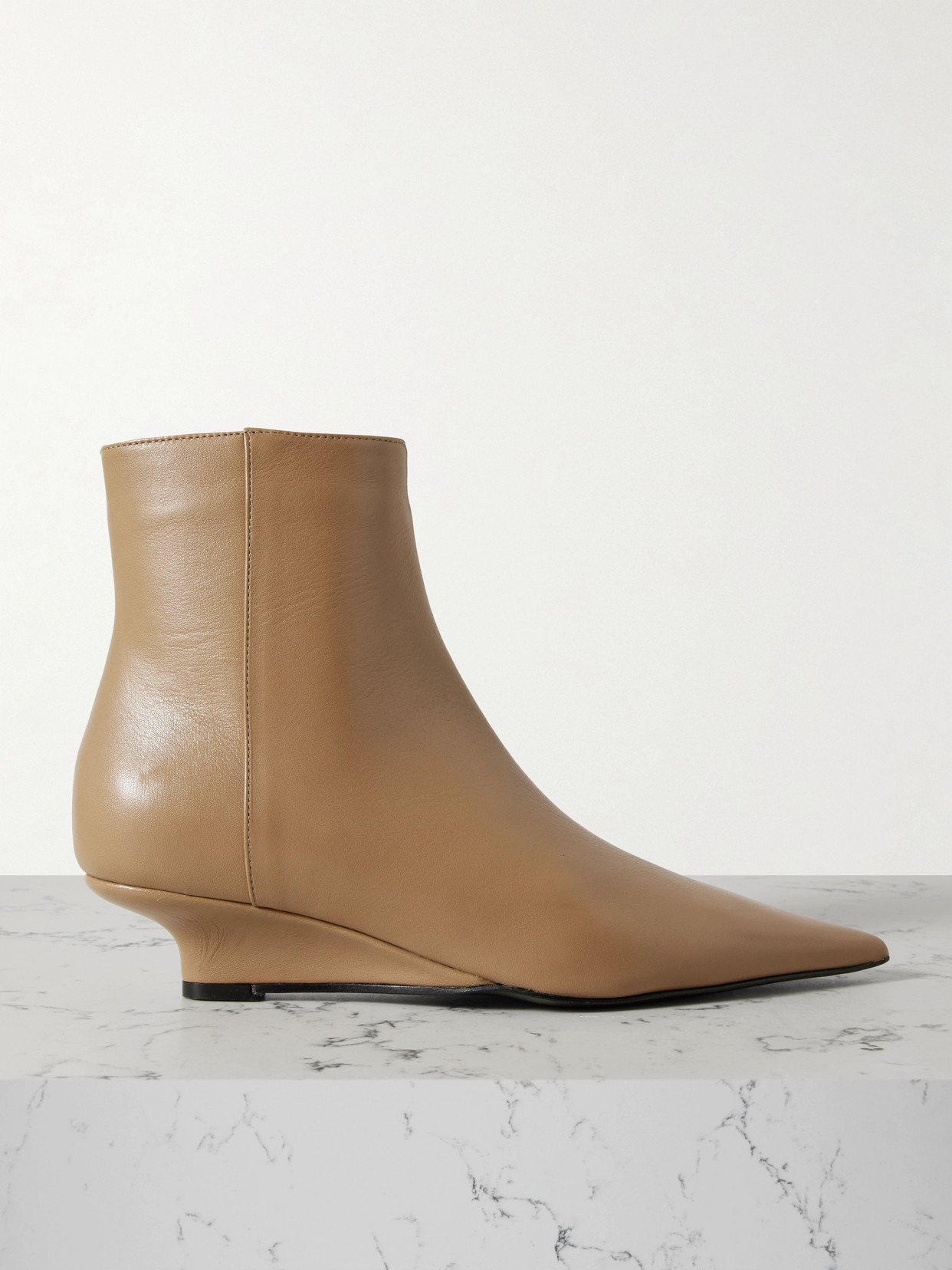 The Sharp Leather Ankle Boots - 1