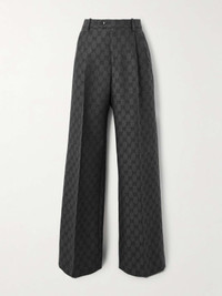GUCCI Pleated wool-jacquard pants - 715693 ZAKF8 | REVERSIBLE