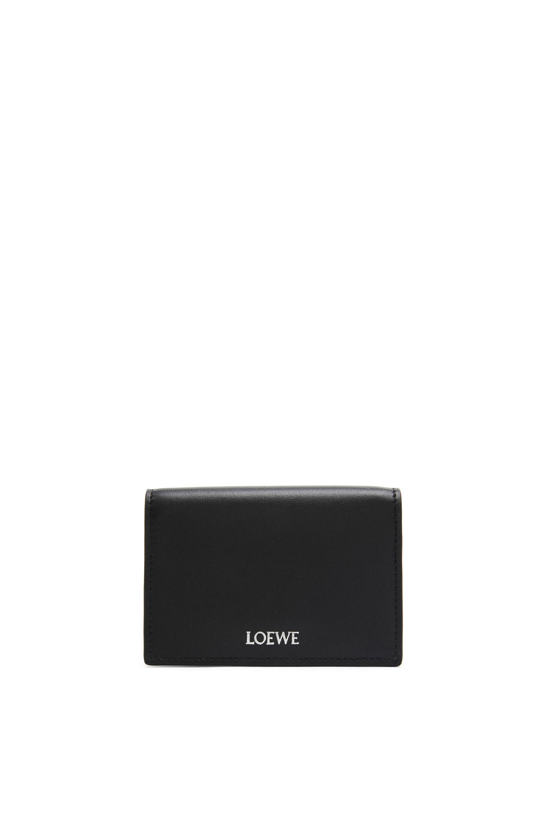 Slim bifold cardholder in shiny nappa calfskin - 1