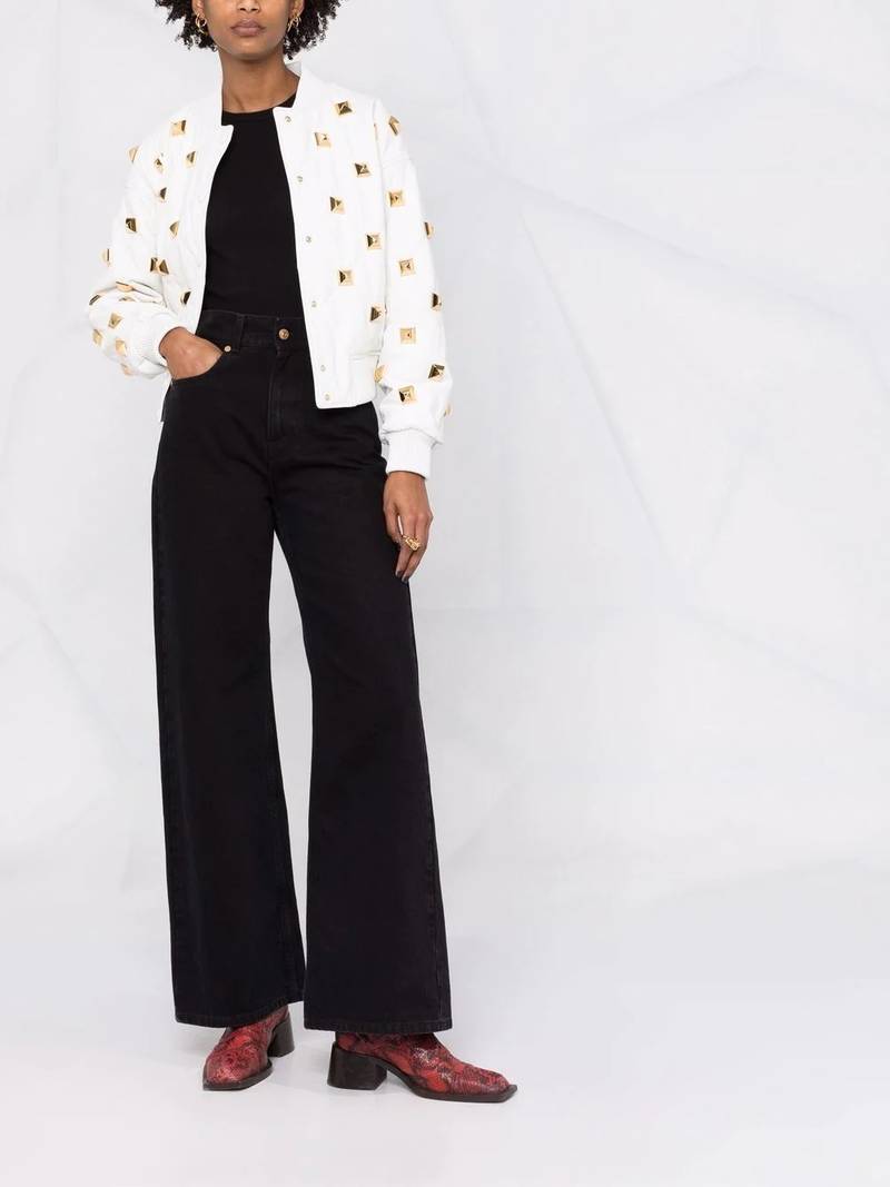 PHILIPP PLEIN studded quilted bomber jacket outlook