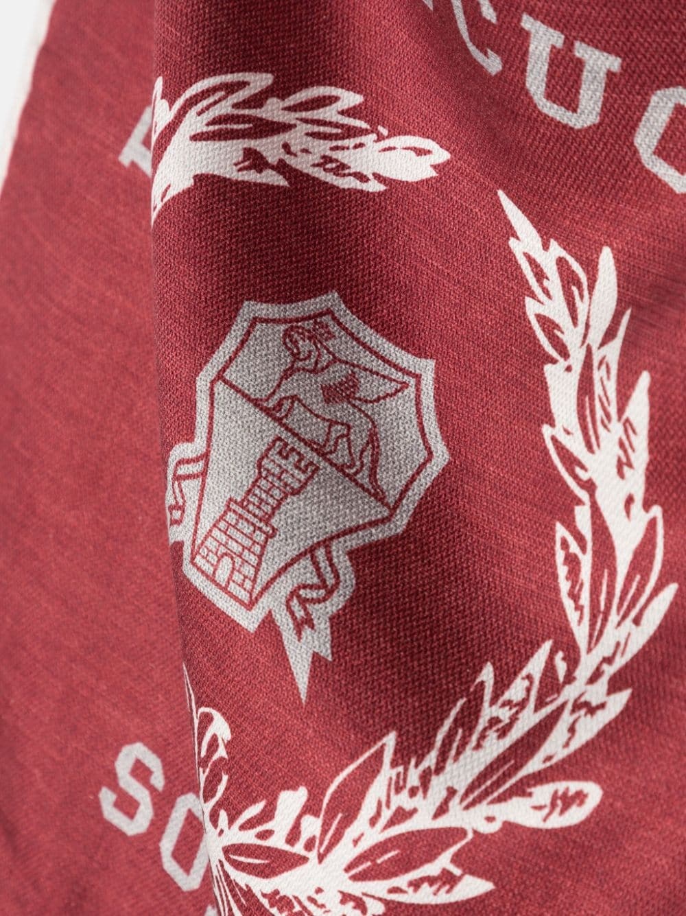 logo-print silk scarf - 2